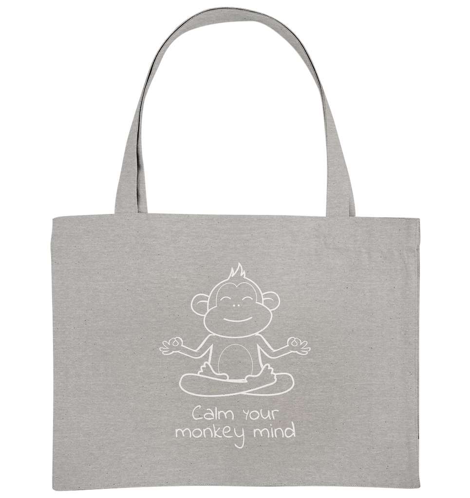 Calm your monkey mind Organic Shopping Bag Mindlook
